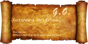 Gotthard Oriána névjegykártya